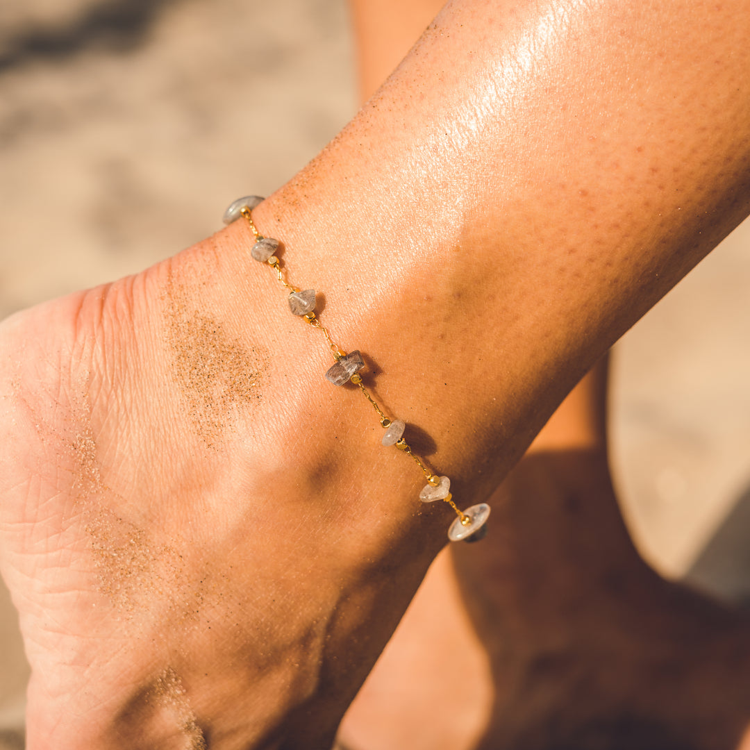 Bracelet de cheville VANINA labradorite