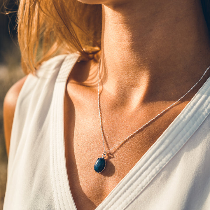 pendentif lapis lazuli ANTONIA en argent