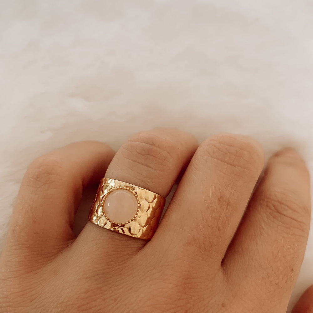 bague quartz rose MARINETTE