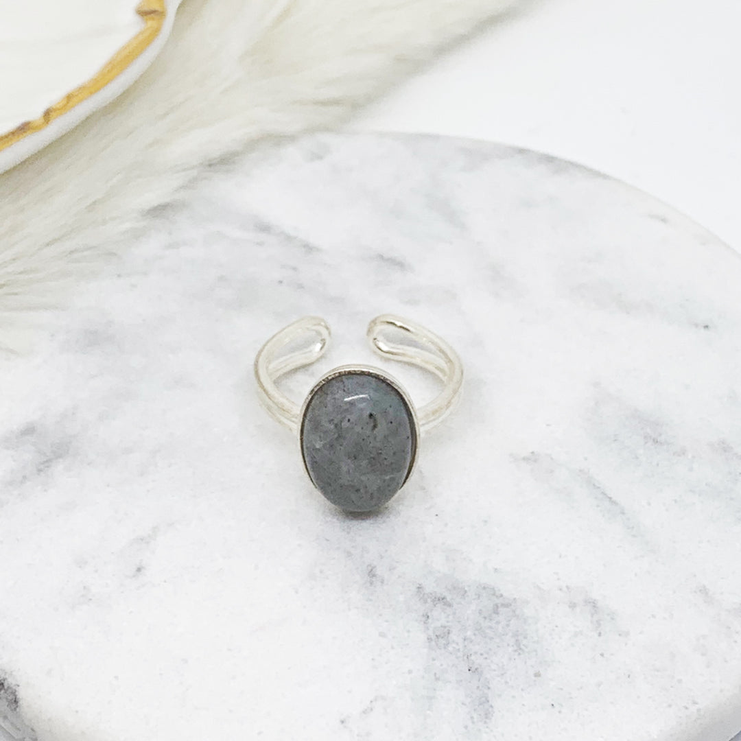 Bague MINA argent labradorite