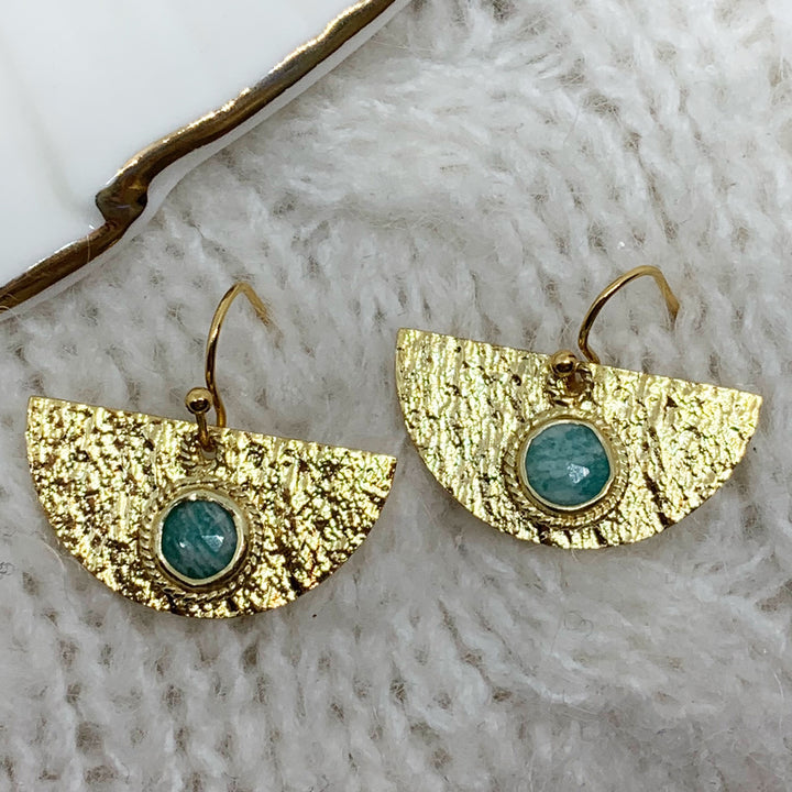 Boucles d'oreilles LUNA amazonite