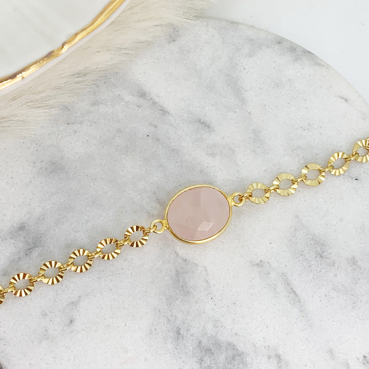 bracelet quartz rose CLAUDINE