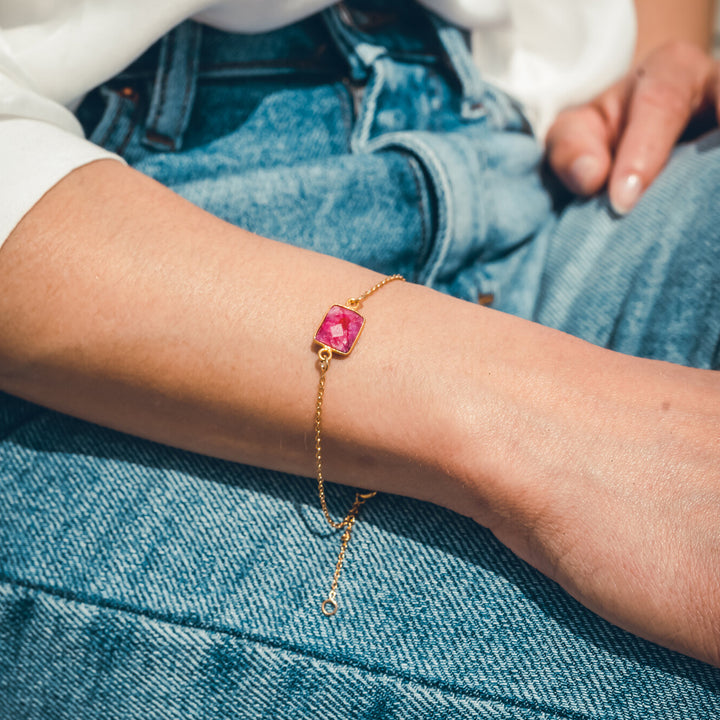 Bracelet GINETTE silimanite teintée