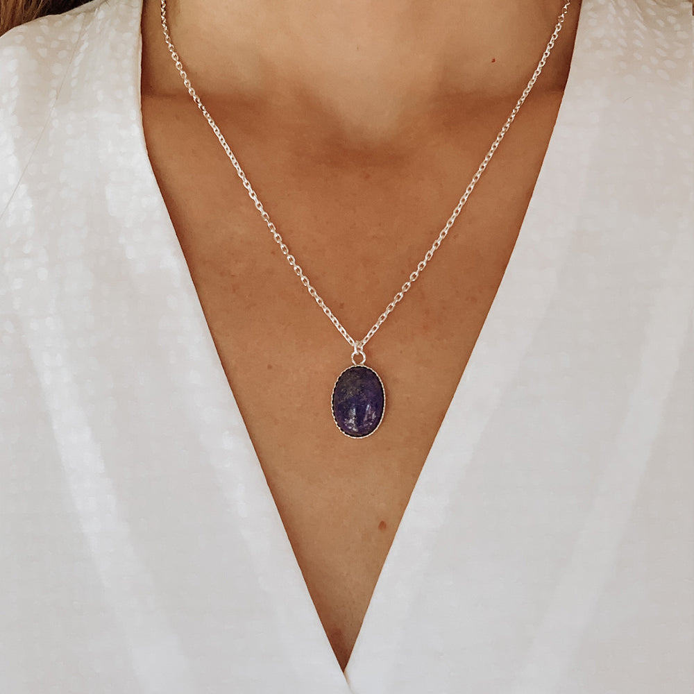 pendentif lapis lazuli JADE en argent