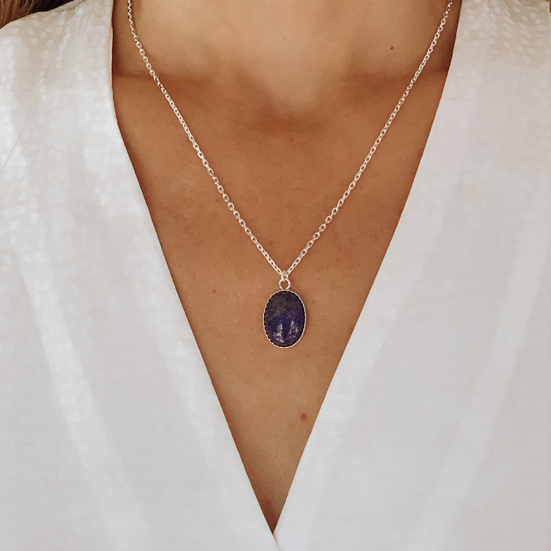 pendentif lapis lazuli JADE en argent