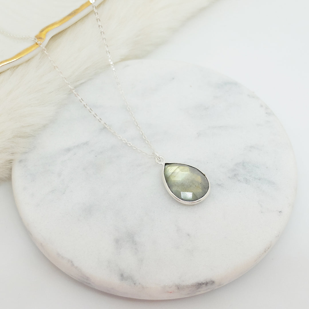 Pendentif ALICIA argent / labradorite